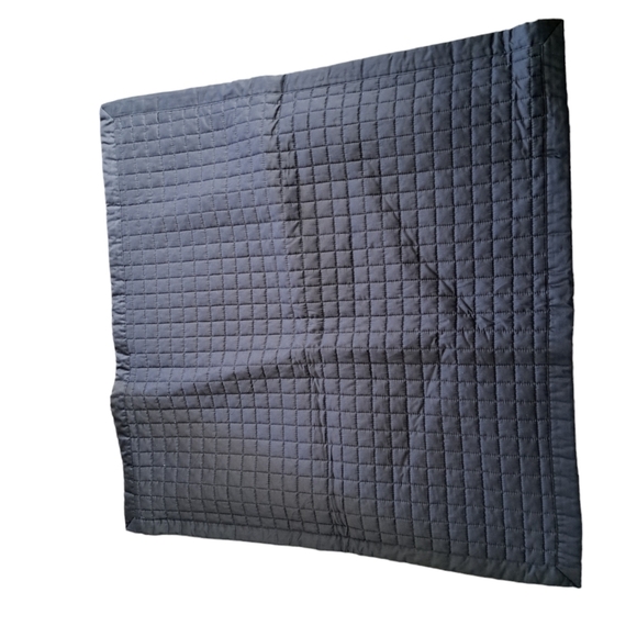 LANDS' END large euro quilted shams square blue cotton coastal shabby chic (2) - Picture 9 of 9